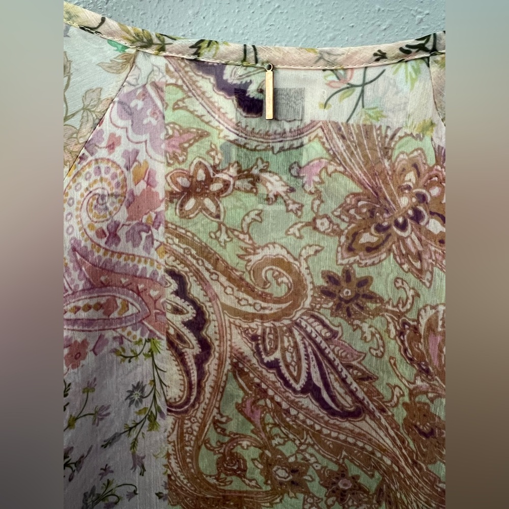 MISA Alana Dress Floral Patchwork Ruffle Midi Maxi Size Large New - Picture 6 of 11